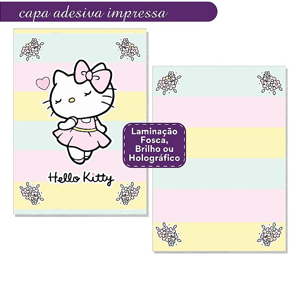 Capa Adesiva Impressa e Laminada Hello Kitty A3
