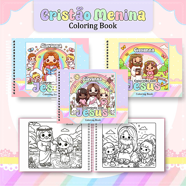Livro de Colorir Cristão Menina