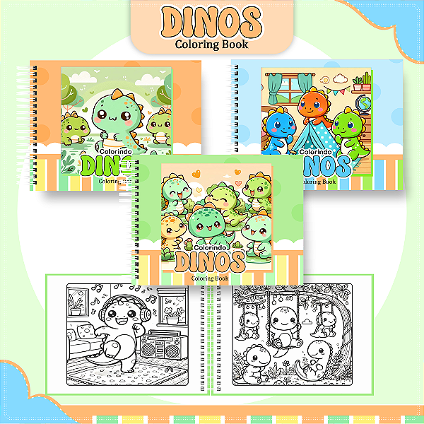 Livro de Colorir Dinossauros
