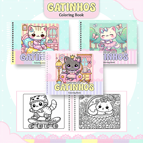 Livro de Colorir Gatinhos