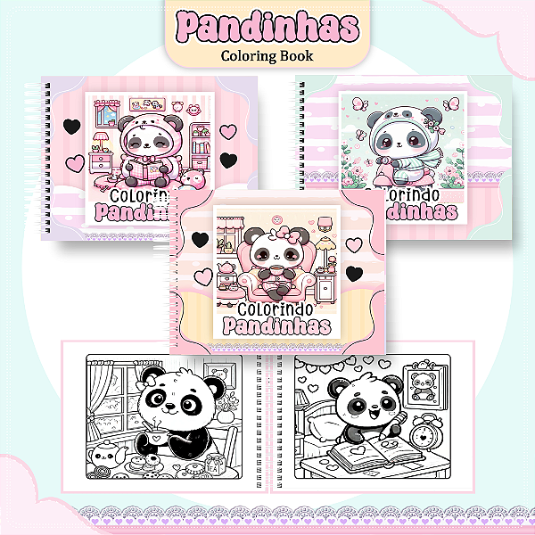 Livro de Colorir Pandinhas