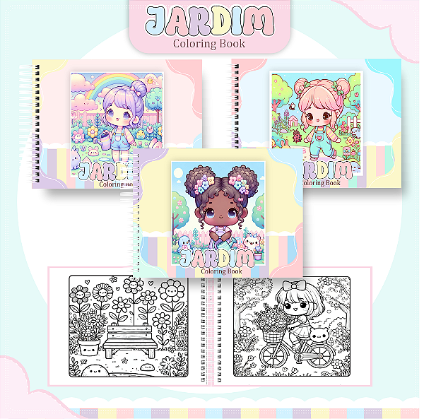 Livro de Colorir Jardim