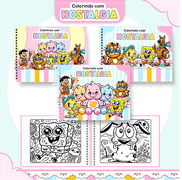 Livro de Colorir Nostalgia