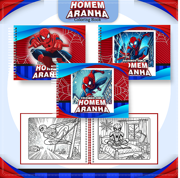Livro de Colorir Homem Aranha
