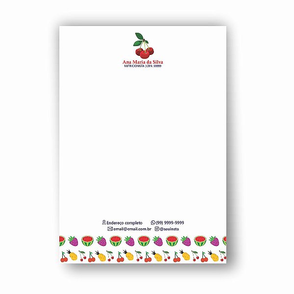 Receituário Nutricionista Personalizado