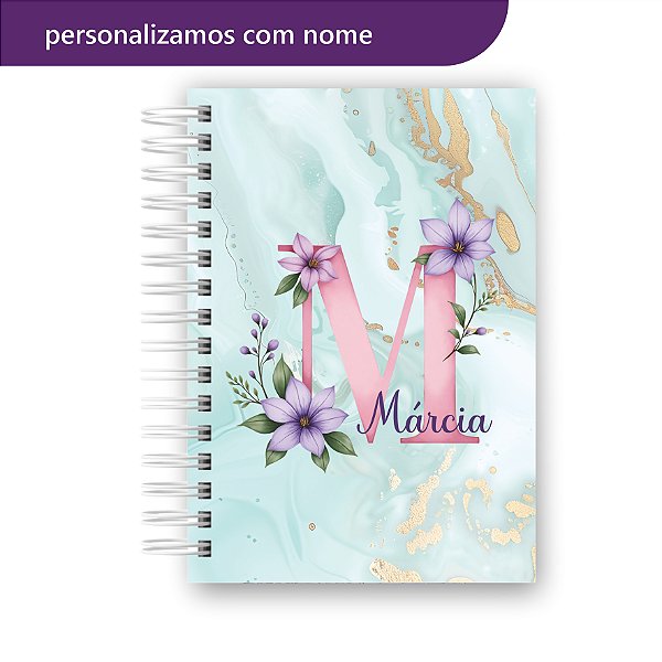 Agenda 2026 Alfabeto Violeta Menta Personalizada