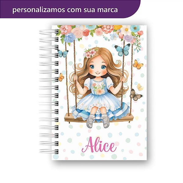 Agenda Escolar | Personalizada | Menininha Balanço | Colocamos Nome na Capa