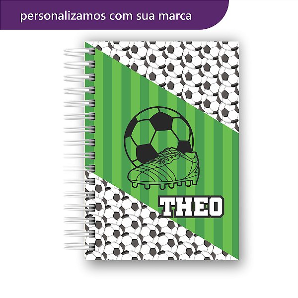 Agenda Escolar | Personalizada | Menino | Futebol | Colocamos Nome na Capa