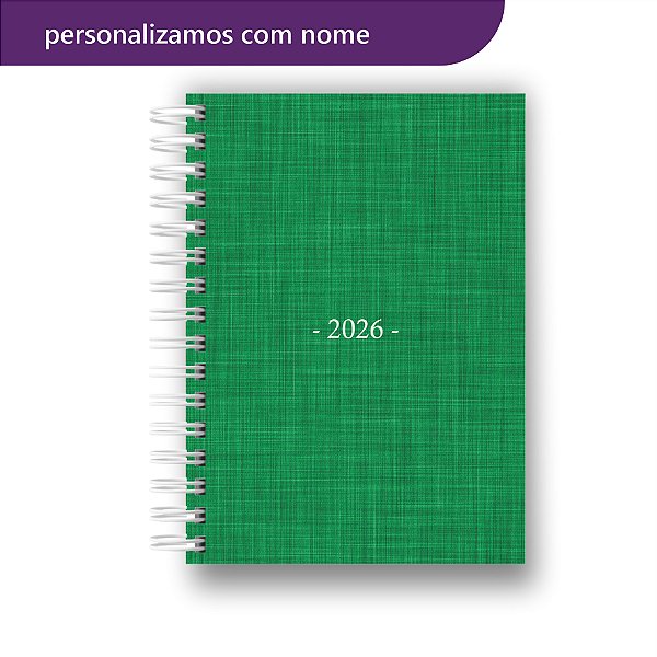 Agenda 2026 | Personalizada | Minimalista | Linho | Com Nome