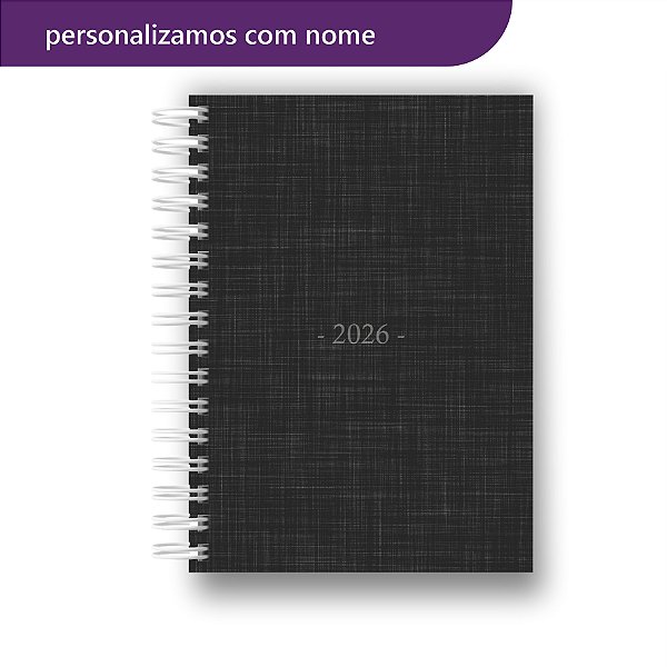Agenda 2026 | Personalizada | Minimalista | Linho | Com Nome