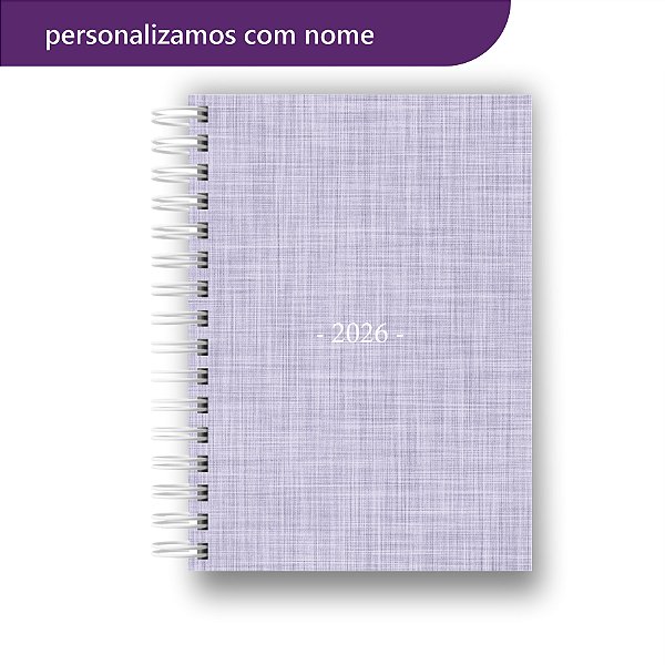 Agenda 2026 | Personalizada | Minimalista | Linho | Com Nome