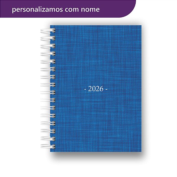 Agenda 2026 | Personalizada | Minimalista | Linho | Com Nome