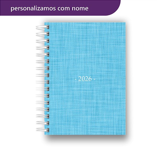 Agenda 2026 | Personalizada | Minimalista | Linho | Com Nome