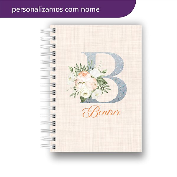 Agenda 2026 | Personalizada | Alfabeto | Floral | Neutra | Com Nome