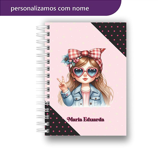 Agenda Escolar | Personalizada | Menininha | Super Star | Colocamos Nome na Capa