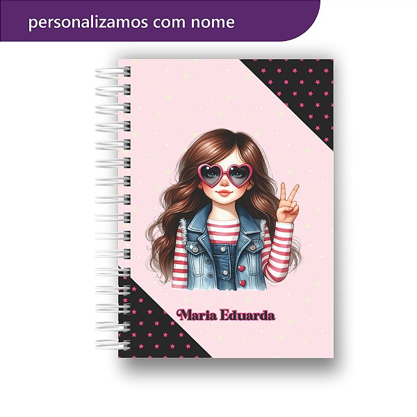 Agenda Escolar | Personalizada | Menininha | Super Star | Colocamos Nome na Capa