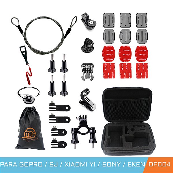 Kit Moto Capacete Gopro Xiaomi Sjcam Eken Action Domefloat