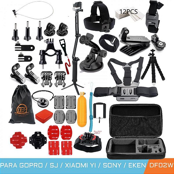 Kit Aventura p Gopro Hero 11 Completo Bike 60 Peças + 3 way