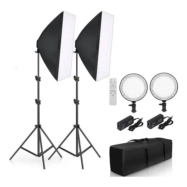 Kit Iluminação Bicolor Estúdio Led P/ Fotografia Video + Nfe