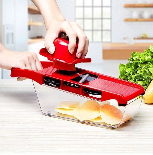 Mandoline Slicer Nicer Fatiador Cortador De Legumes 6 Em 1