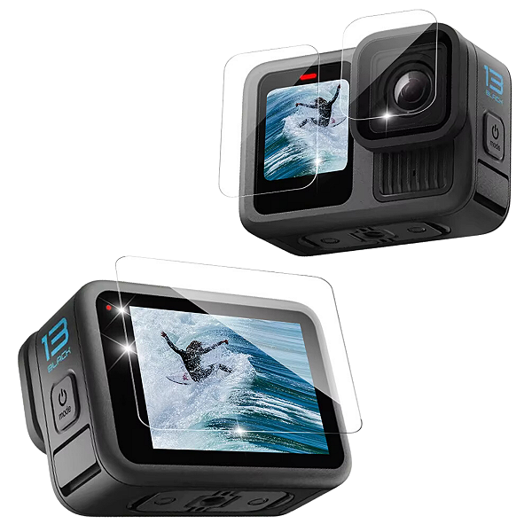 Kit Películas De Proteção Tela Lente p/ Gopro Hero 13 Black