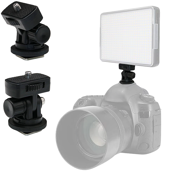 Sapata Articulável Inclinável 180 Graus Flash Led Ring Light