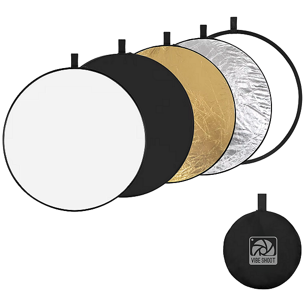 Rebatedor Difusor Circular 5 Em 1 Profissional 110cm + Bolsa