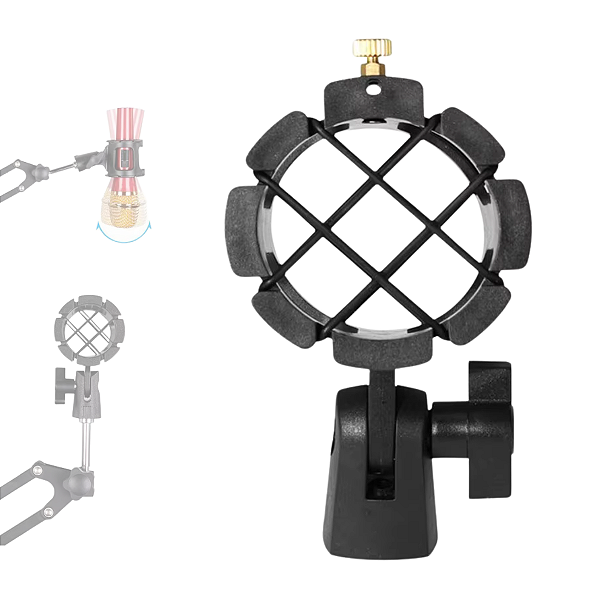 Shock Mount Aranha Para Microfones Shotgun Direcional Boom
