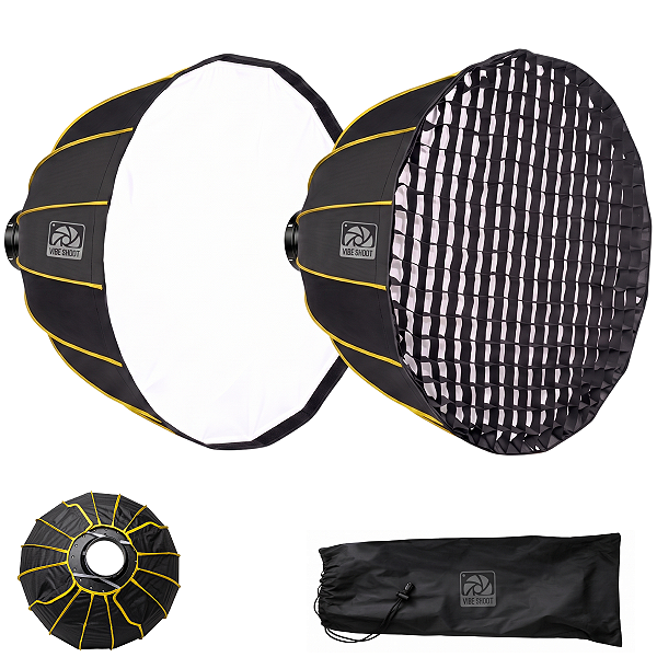 Softbox Octabox Bowens 70cm Grid Difusor Luz Suave Profissio