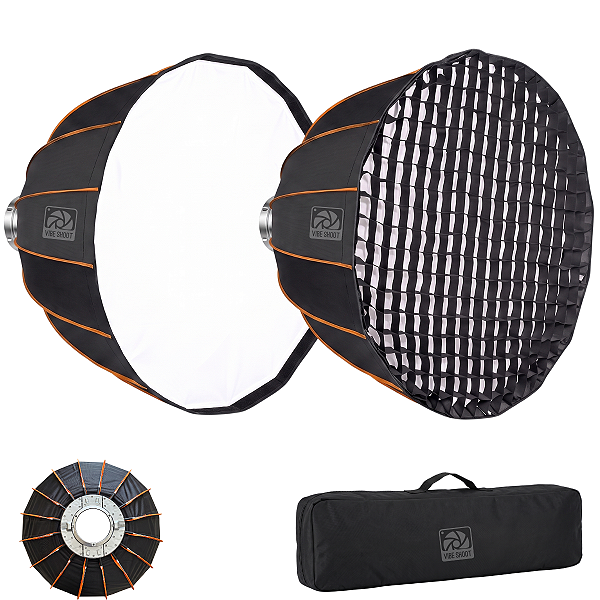 Softbox Octabox Bowens 70cm Grid Colmeia Montagem Rápida Met