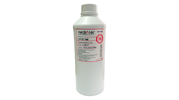 1 Litro - Tinta Magenta Pigmentada InkBank HP974 para Impressoras HP