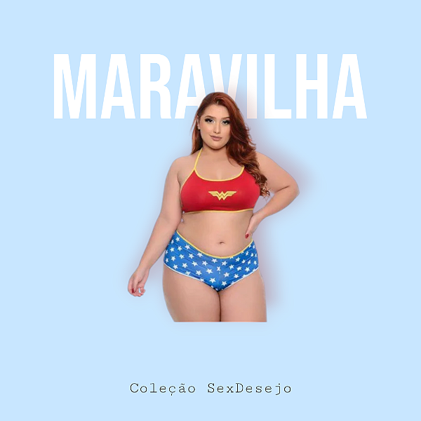 Fantasia Mini Mulher Maravilha Plus Size - Pimenta Sexy