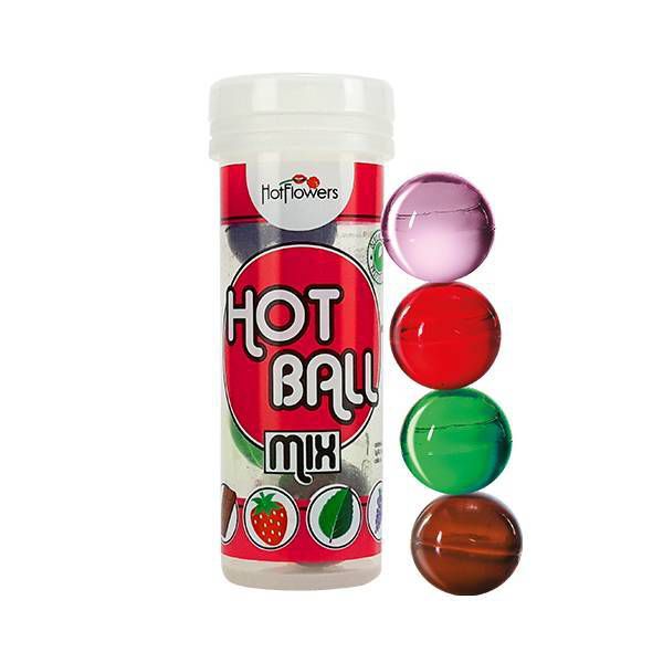 Hot Ball Mix - 4 unidades - Menta, Chocolate, Morango, Uva