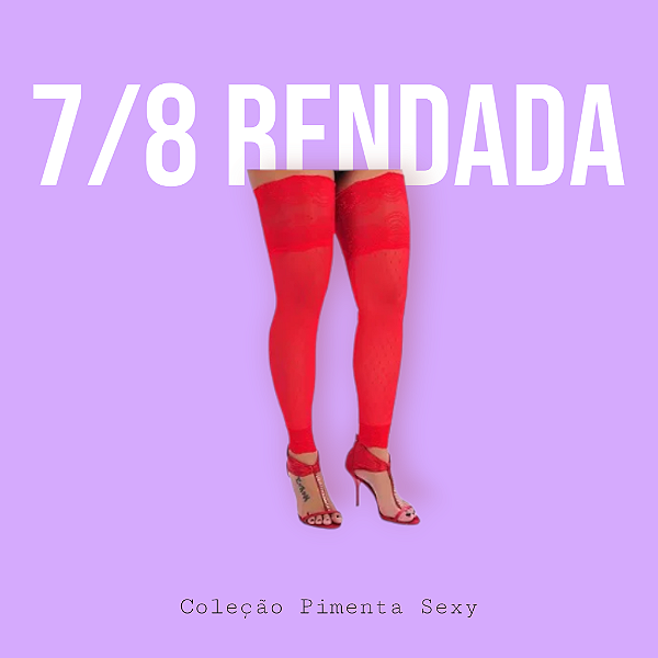 Meia 7/8 Rendada - Cores