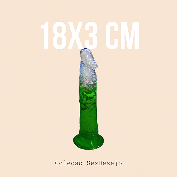 Pênis Realístico - Transparente/Verde