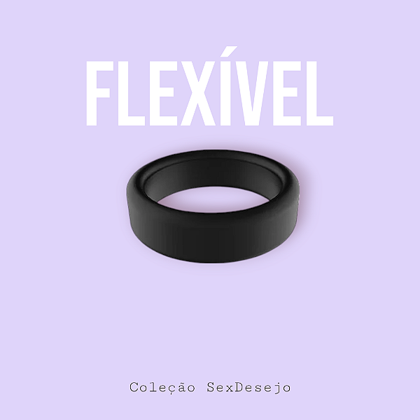 Anel Peniano Flexível - Preto