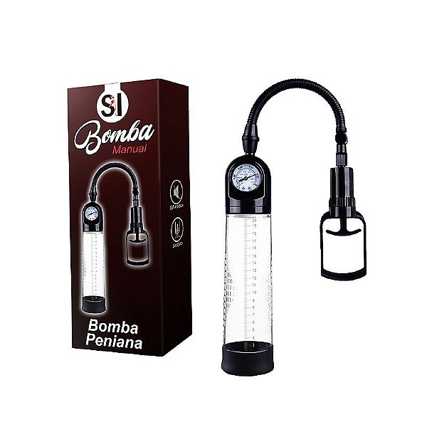 Bomba Peniana Manual - com Medidor de Pressão - Manômetro