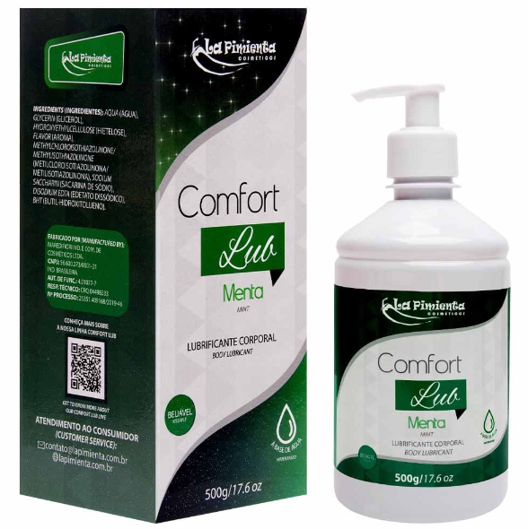 Lubrificante Comfort Lub Beijável Menta 500G La Pimienta