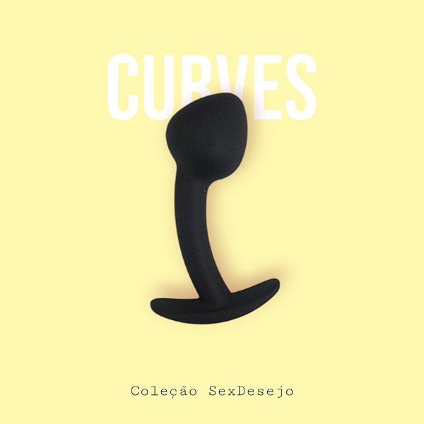 Plug Anal Curvado em Silicone