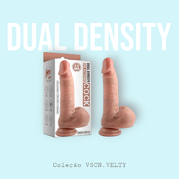 Pênis Realístico com ventosa - Dual Density - 18,3 x 3,6 cm