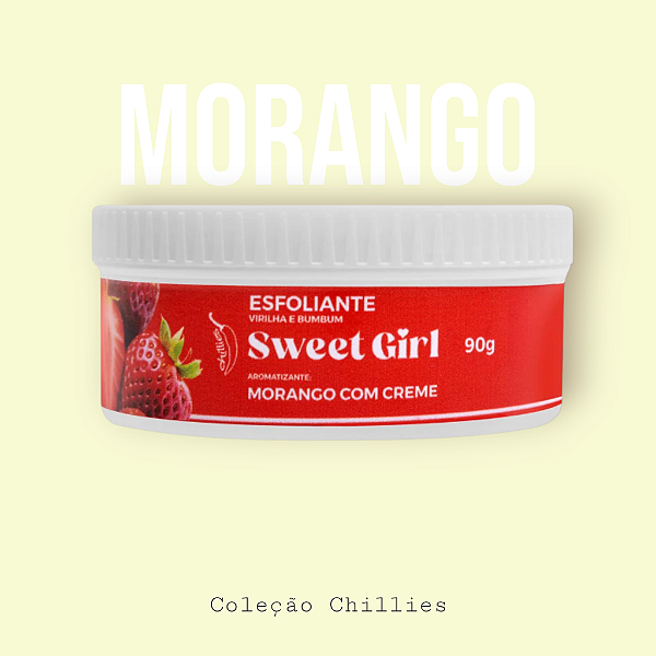 Sweet Girl Esfoliante Virilha Bumbum Morango com Creme