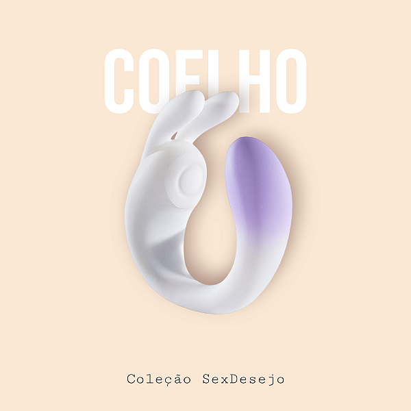 Vibrador de Ponto G e clitóris com Tapping - Coelho