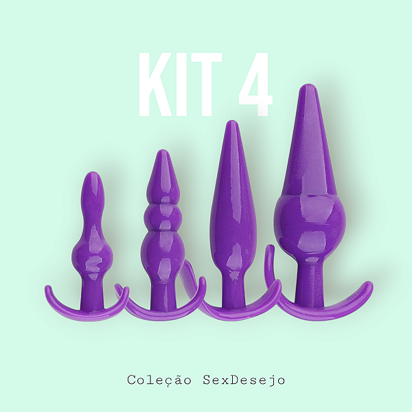 Kit com 4 Plug anal