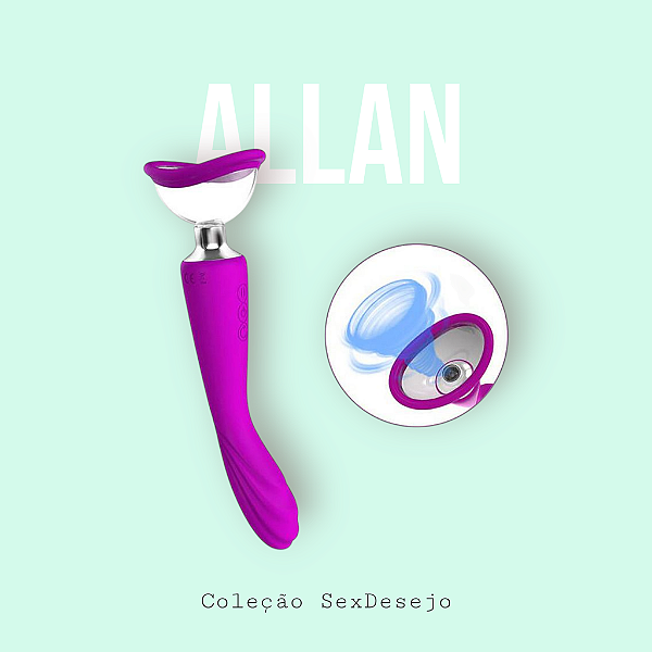 Vibrador de Ponto G e Clitóris com Sucção - Allan