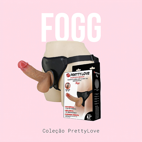 Cinta Com Prótese Realística 17.3 cm X 4.1 cm - Fogg - Pretty Love