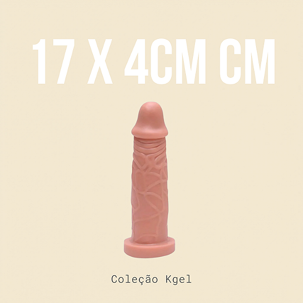 Pênis De Borracha Maciço Veias 17 X 4Cm