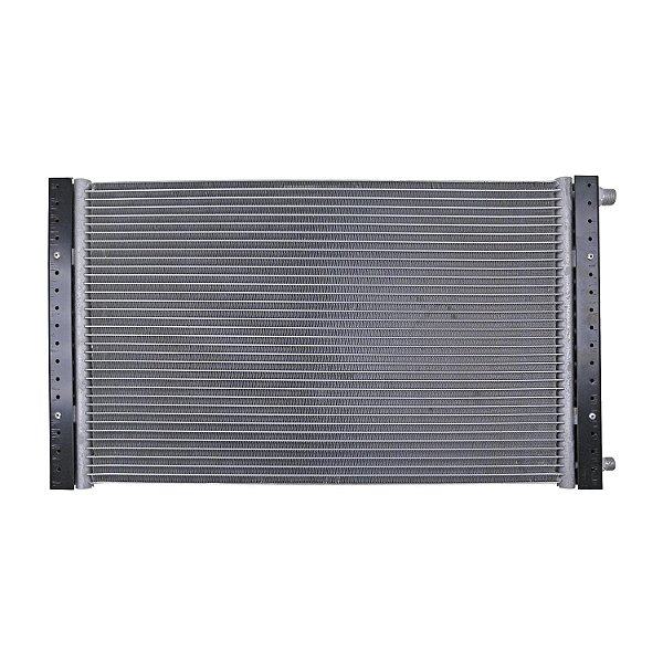 Condensador de Ar Condicionado Universal 14x25 Espessura 16mm Conexões Descarga