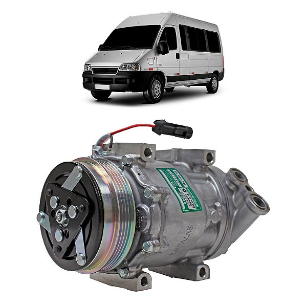 Compressor de Ar Condicionado SD7V16 Fiat Ducato Multijet 12 Volts Polia 4pk