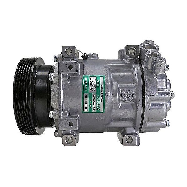 Compressor de Ar Condicionado Mod Sanden SD7V16 Duster, Clio, Megane, Scenic, Kangoo, Logan, Nissan