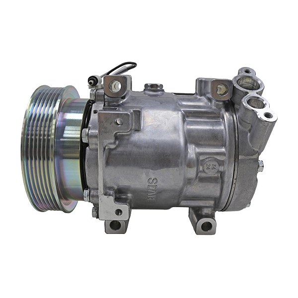 Compressor de Ar Condicionado Mod Sanden SD7V16 Duster, Clio, Megane, Scenic, Kangoo, Logan, Nissan